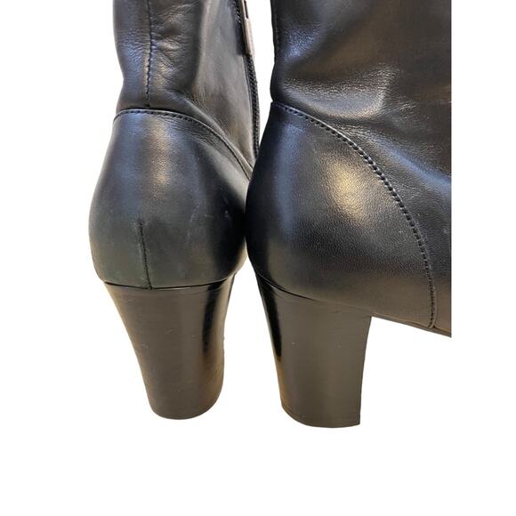 Nickels Soft Black Leather Ankle Boots Booties Women 7.5 - Picture 5 of 9